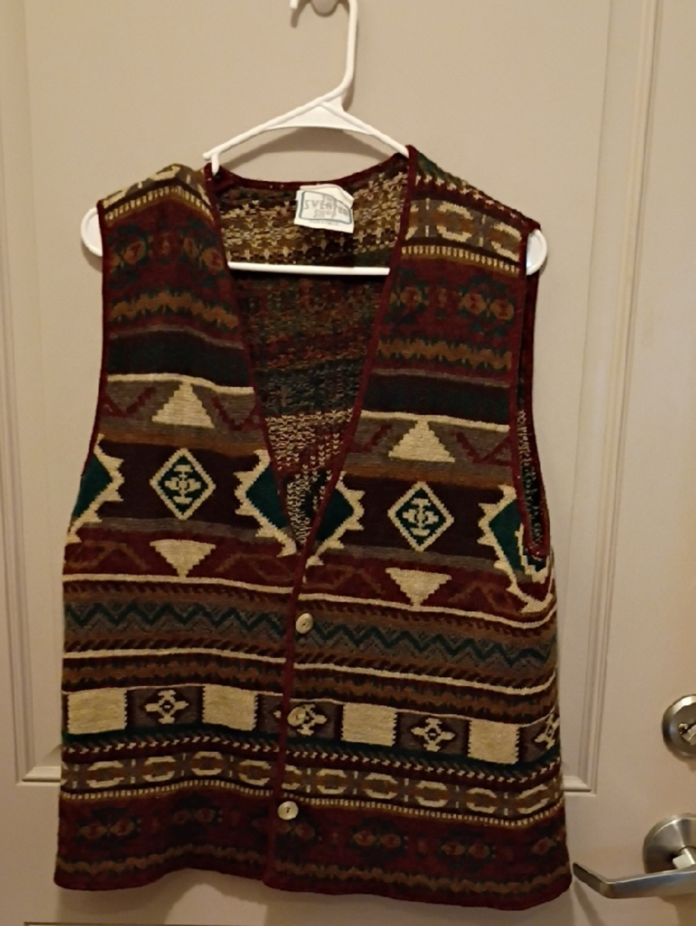 VTG The Sweater Shop Men's Aztec Print Sweater Vest